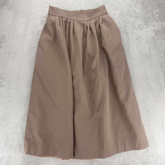 Claude Vintage A-Line Midi Skirt‎ High Waist Pleated Pockets Career 
 Size 5/6 - Picture 1 of 14